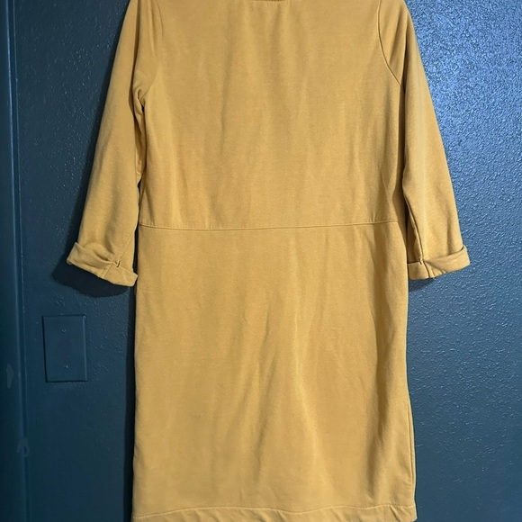 Boden Hannah Sweatshirt Dress US 8 Mustard Yellow Tuscan Sun - Picture 2 of 3